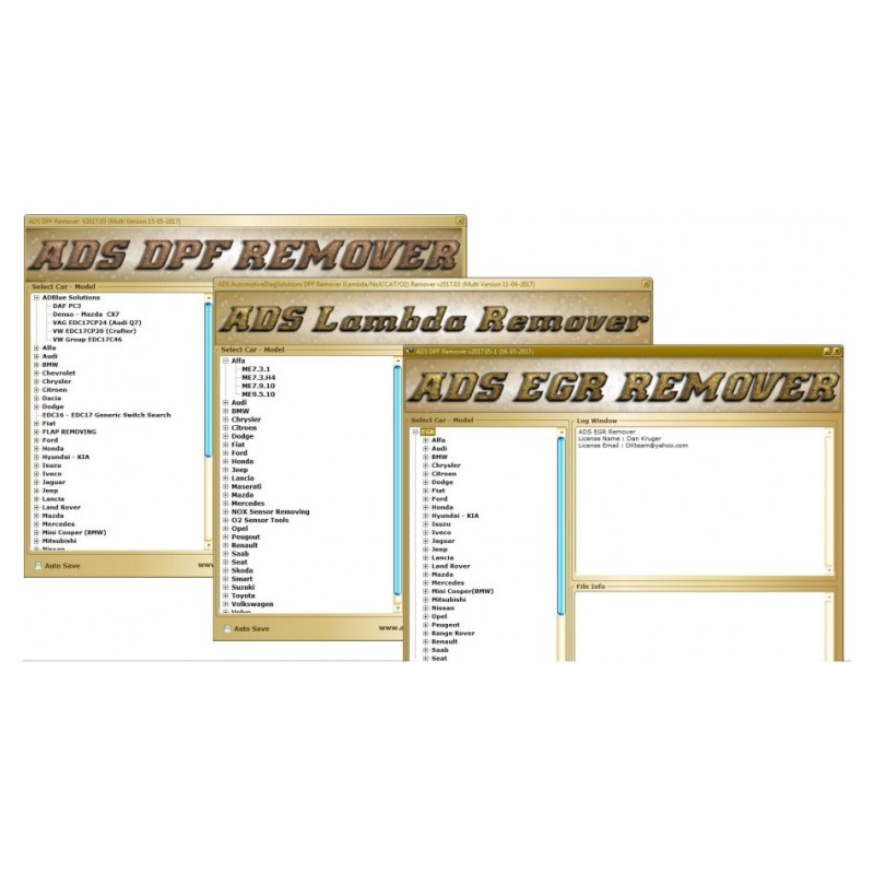 DPF EGR LAMBDA REMOVER 2017.05 PROFESSIONAL + EGR/DPF REMOVER 2016