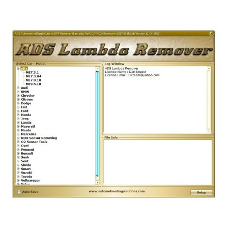 DPF EGR LAMBDA REMOVER 2017.05 PROFESSIONAL + EGR/DPF REMOVER 2016