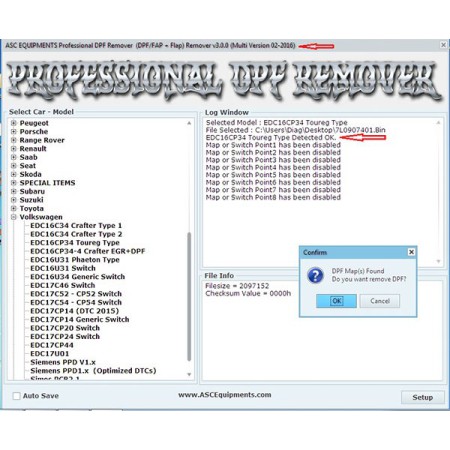 DPF EGR LAMBDA REMOVER 2017.05 PROFESSIONAL + EGR/DPF REMOVER 2016