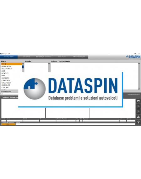 DATASPIN 3.35 ITALIANO BANCA DATI AUTO OFFICINA